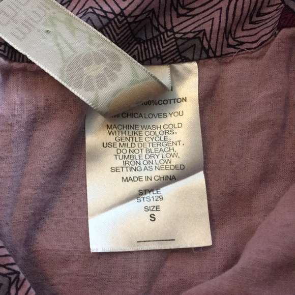 MIMI CHICA skirt pockets purple design w/cream SM - Picture 4 of 5